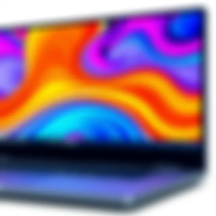 Close-up view of the HP 360 15 display with vibrant colors