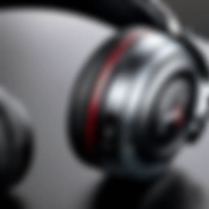 Close-up of ear cushions emphasizing comfort and ergonomics