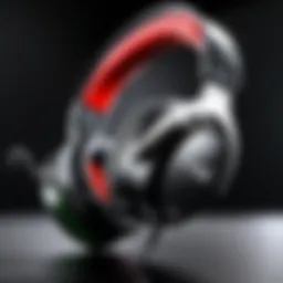 Detailed view of HyperX headset features