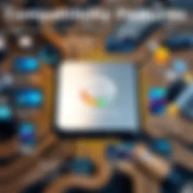 Visual representation of compatibility features for various applications