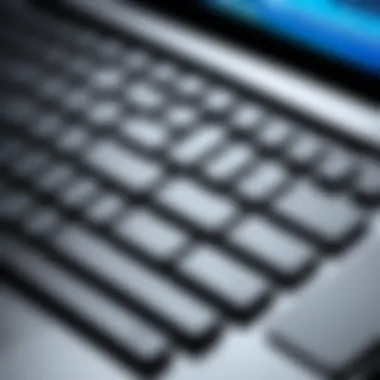 Ergonomic Design for Enhanced User Experience Close-up of a laptop keyboard and touchpad
