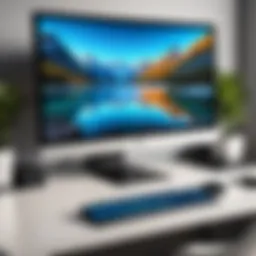 A sleek monitor setup showcasing modern technology