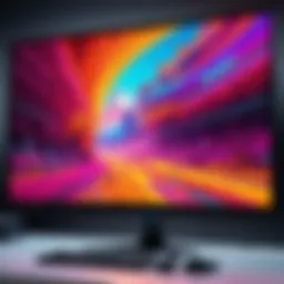 High-resolution gaming monitor showcasing vibrant graphics