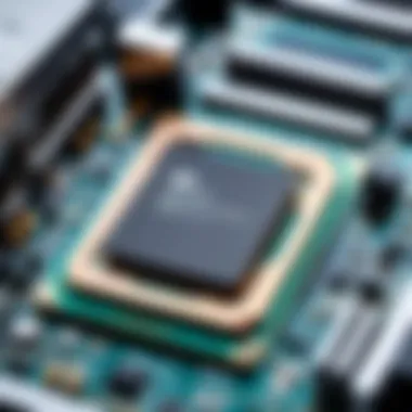 High-end CPU positioned on a motherboard