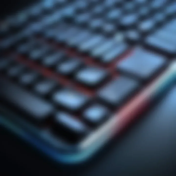 Illuminated Keyboard showcasing modern design