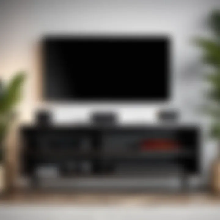 Sleek Infrared Headphones on Modern TV Stand