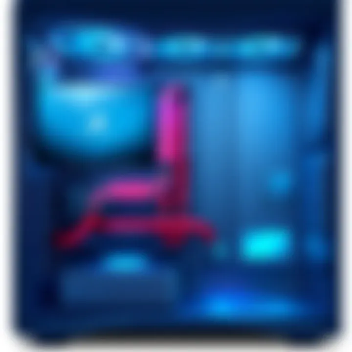 Interior view of an ITX gaming case highlighting cooling solutions and component arrangement