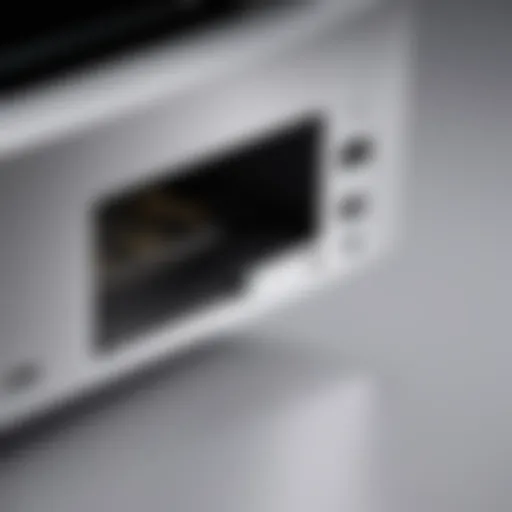 Close-up view of the LG USB-C monitor showcasing its sleek design and connectivity ports