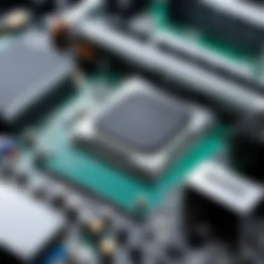 Close-up of powerful MicroATX Gaming PC components