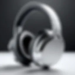 Close-up view of premium mid-range over-ear headphones showcasing ear padding and ergonomic design