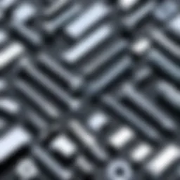 Close-up view of various SSD screws organized on a surface