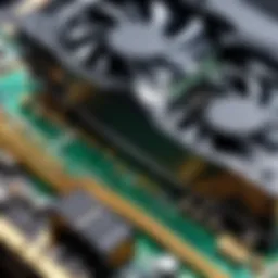 A close-up of a high-performance gaming graphics card.