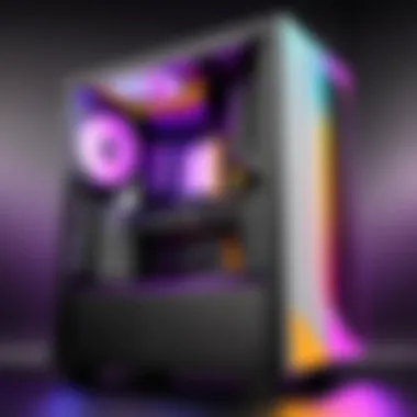 Sleek NZXT PC case with RGB lighting