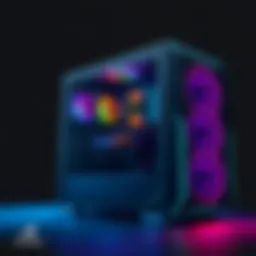 Sleek design of Omen 30L gaming desktop showcasing its RGB lighting and modern aesthetics