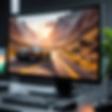 Adaptive Sync Technology Close-up of adaptive sync technology in action on a gaming display