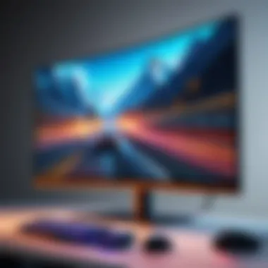 Ergonomic Gaming Monitor Design Ergonomic design of a gaming monitor ensuring comfort during long sessions