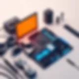 High-performance gaming motherboard and components laid out