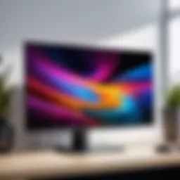 High dynamic range monitor showcasing vibrant colors