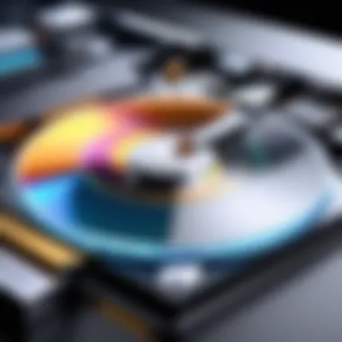 Cutting-Edge Disk Cleaning Tools Disk cleaning tools on a futuristic device