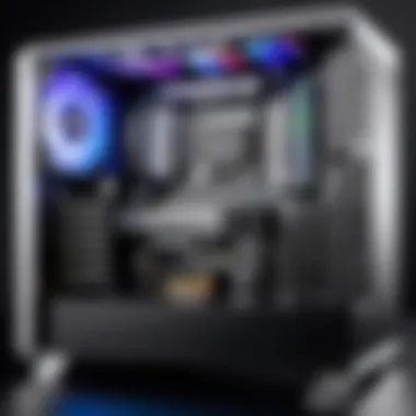 Internal Components of a Prebuilt Gaming PC A sleek prebuilt gaming PC showcasing advanced internal components.