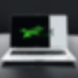 Sleek design of the Razer Blade White showcasing its aesthetic appeal