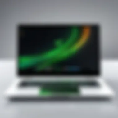 Razer Blade White with vibrant display illustrating its visual capabilities