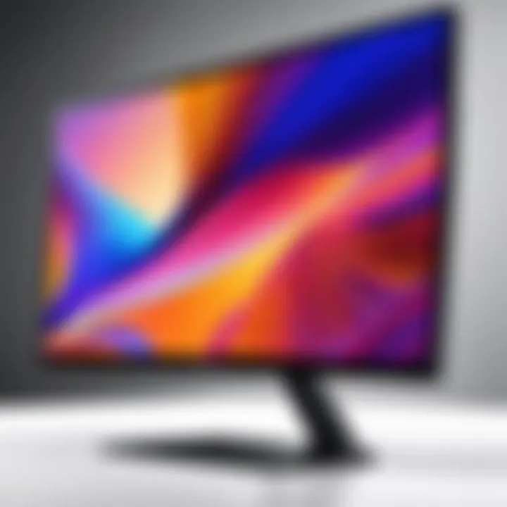 Close-up of Samsung Ultra WQHD monitor showcasing its sleek design