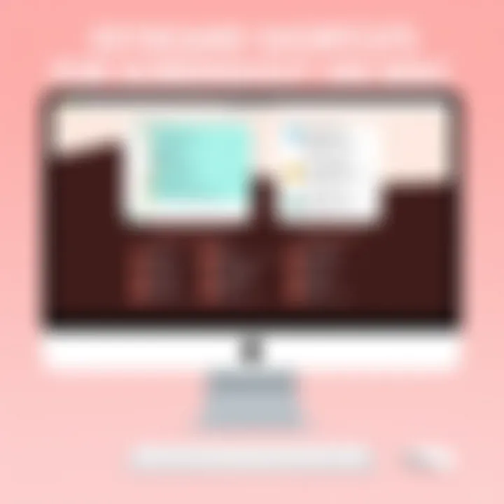 Mac computer screen with keyboard shortcuts for screenshots