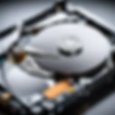 Visual representation of internal components of a Seagate hard drive