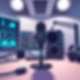 High-quality USB microphone setup