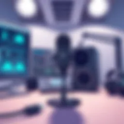 High-quality USB microphone setup