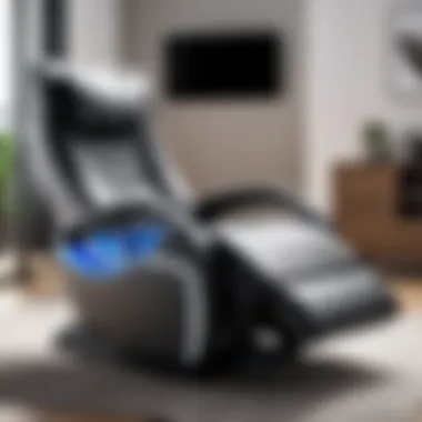 Ergonomic gaming recliner showcasing lumbar support