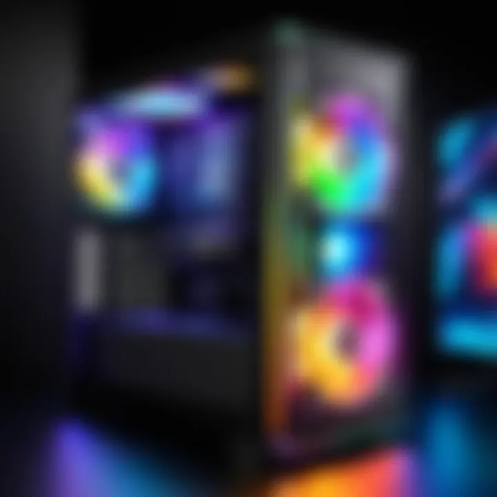 Sleek MicroATX Gaming PC case with customizable RGB lighting