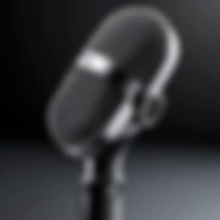 Sleek and modern design of a cardioid microphone