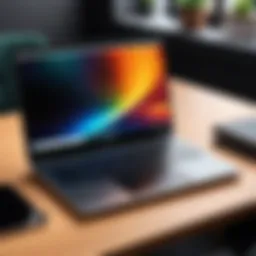 Sleek and Stylish Mini Laptop on Desk