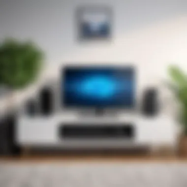 Modern Integrated Home Computing Solution Stylish and Functional Small Home Computer Setup