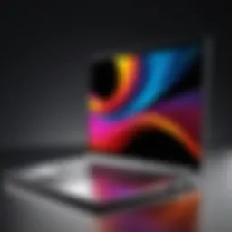 A sleek, modern laptop showcasing its elegant design and vibrant display.