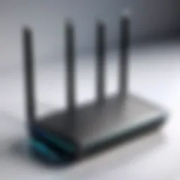 Modern wireless router design showcasing sleek aesthetics and advanced technology.