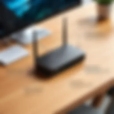 Infographic highlighting essential features of modem routers