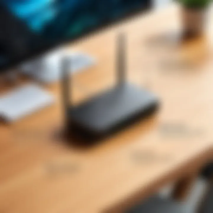 Infographic highlighting essential features of modem routers