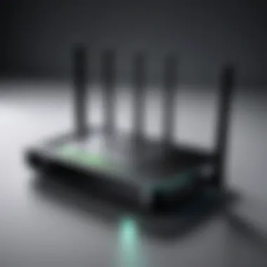 Illustration of modem router performance comparison chart