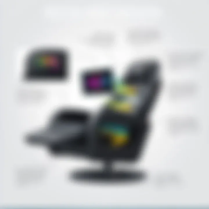 Ergonomic Design of Recliner Gaming Chair Ergonomic design of a recliner gaming chair highlighting support features