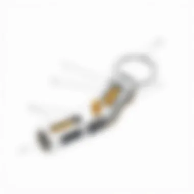 Diagram showing the internal structure of a mechanical key