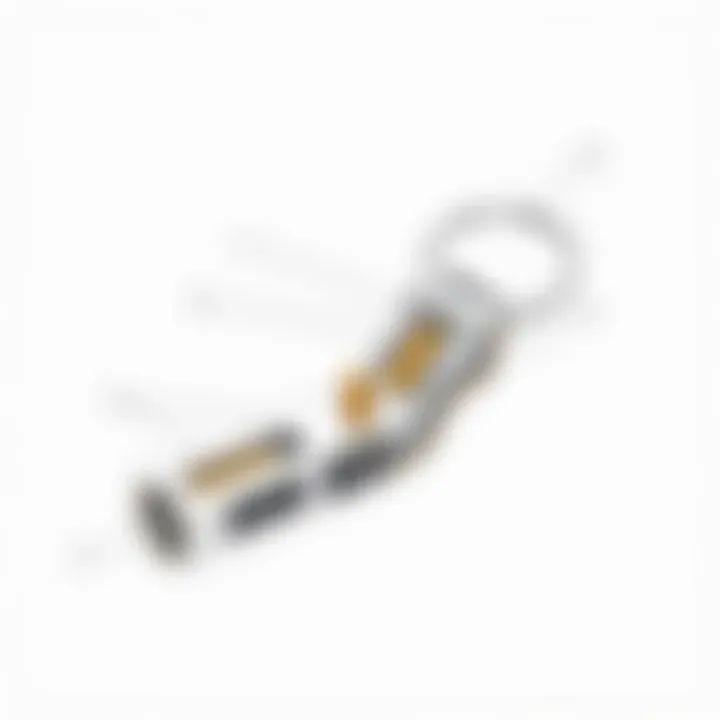 Diagram showing the internal structure of a mechanical key