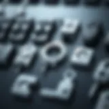 Detailed illustration of various mechanical key types