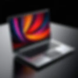 A sleek laptop showcasing modern design elements
