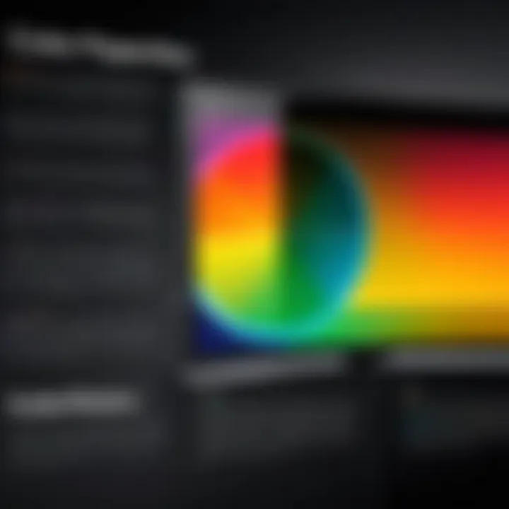 Diagram illustrating the science of color perception