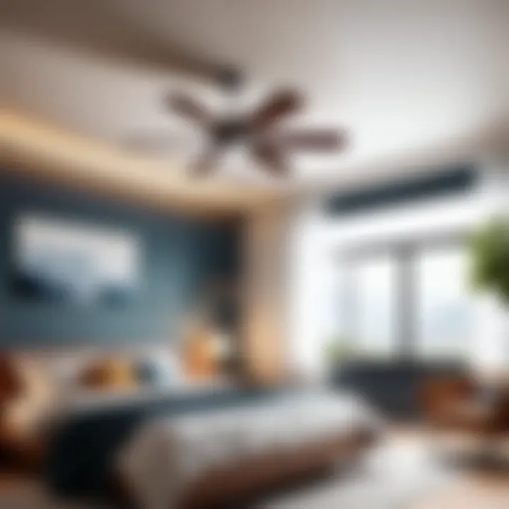 Energy-Efficient Ceiling Fan in Cozy Bedroom