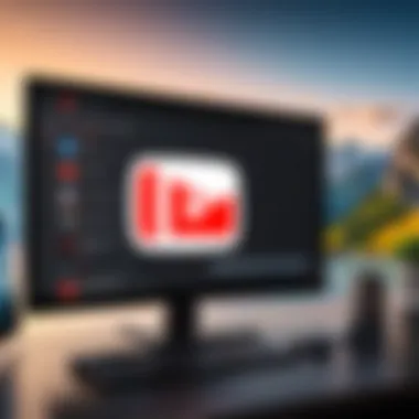 Creative YouTube video download concept