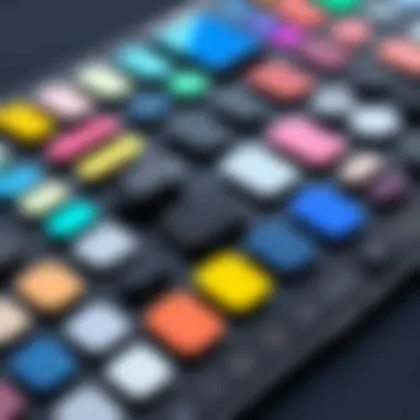 Color Palette Selection Variety of color options in phone earpiece selection
